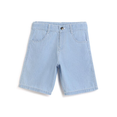 Boys Medium Blue Solid Shorts